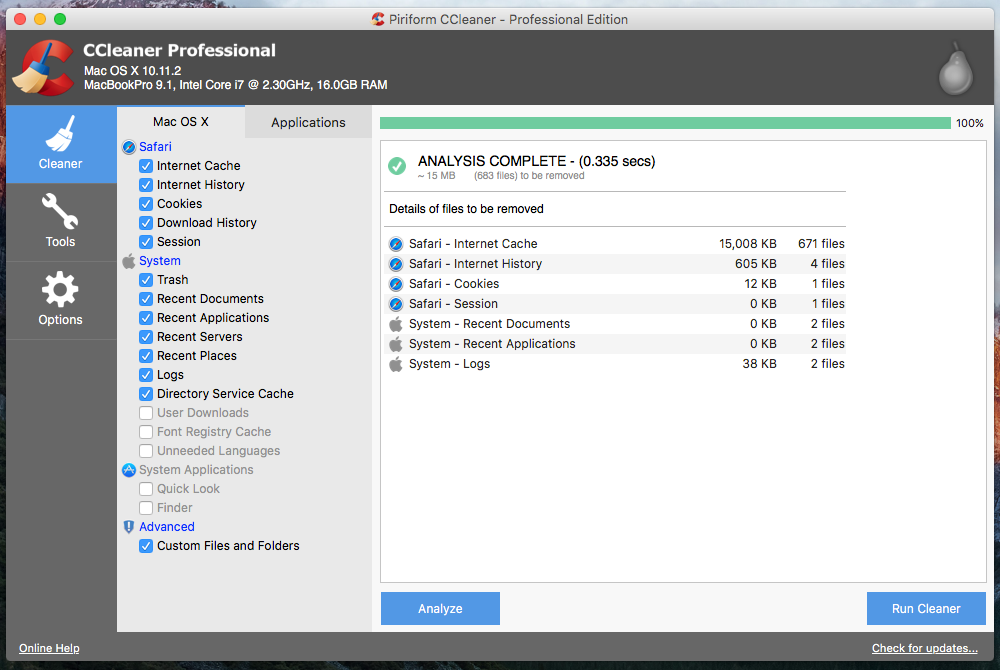 Install ccleaner for mac